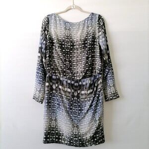 Charlie Jade Women's Multicolor Long Sleeve Animal Print Sheath Dress Size Large